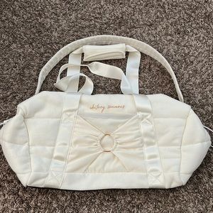 Whitney Simmons x GYMSHARK white gymbag